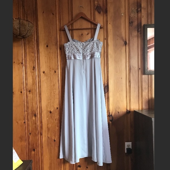 R&M Richards Silver Formal Dress And Shawl - Picture 4 of 8